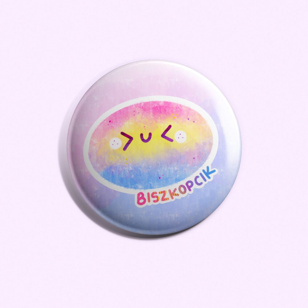 Biszkopcik Bigender Przypinka 58mm