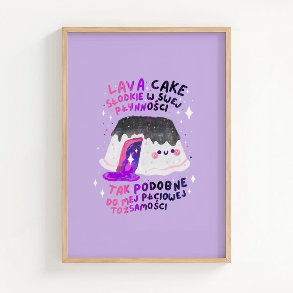 Genderfluid Lava Cake Art Print | A5 | A4 | A3 |