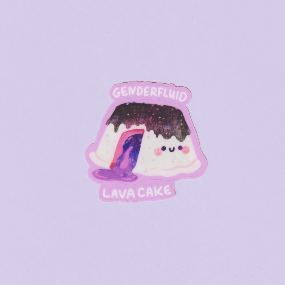 Genderfluid Lava Cake Naklejka