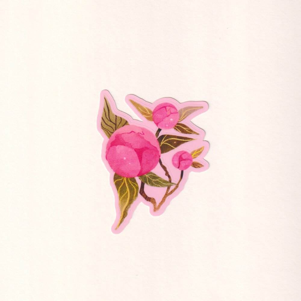 Gałązka Piwonii Naklejka