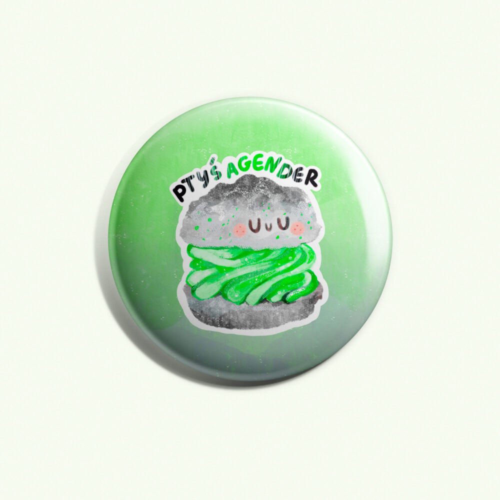 Ptyś Agender Przypinka 58mm