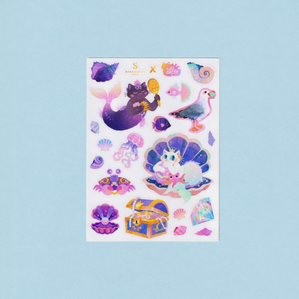 Morskie BłysKOTKI Arkusz Naklejek