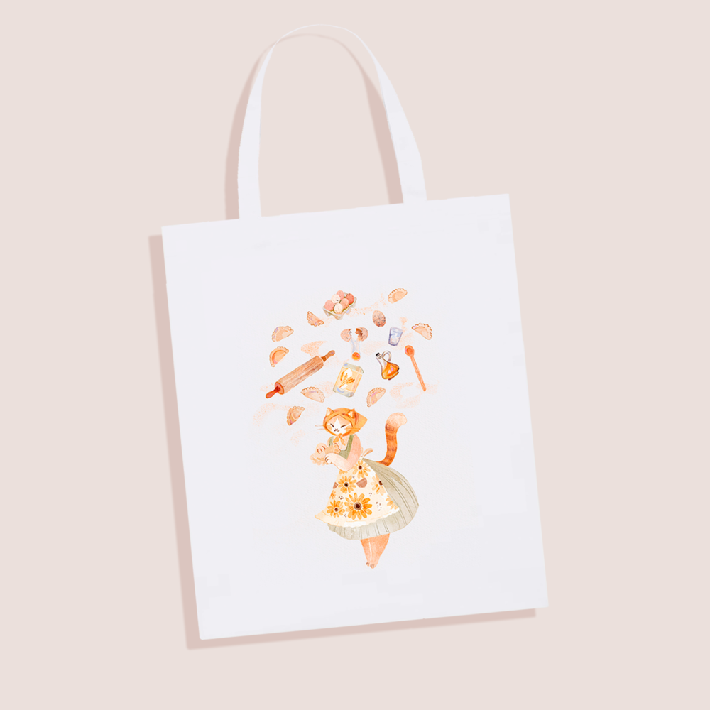 Pierogowa Babcia Kicia Torba Bawełniana